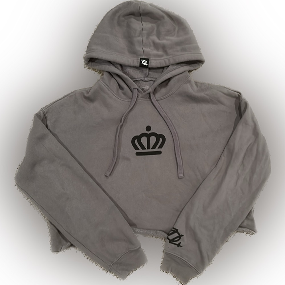 704 Shop Charlotte Cropped Crown Hoodie, Size S